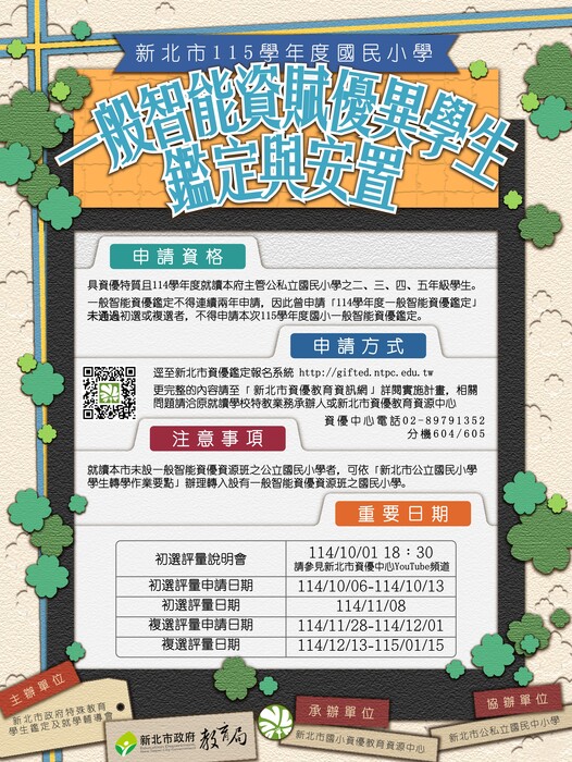 資優鑑定海報