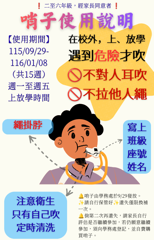 哨子使用說明